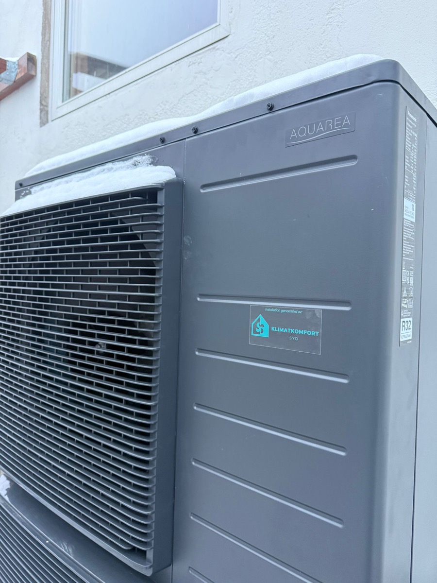 Panasonic Aquarea med Klimatkomfort Syd